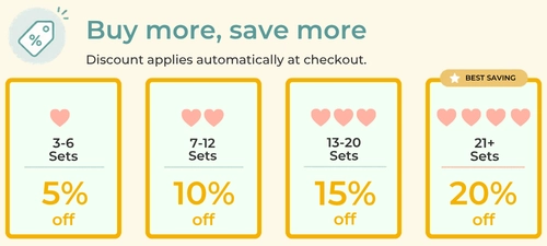 Nappy set quantity discounts