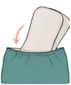 How to insert the microfibre insert into the cloth nappy pocket