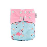 Flamingo Design Bamboo Charcoal Cloth Nappy