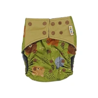 Green Forest Bear Bamboo Charcoal Cloth Nappy