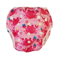 Reusable Swim Nappy - Pink Crabs