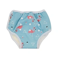 Reusable Bamboo Training Pants Diaper Newborn Baby Toddler Unisex Potty - Flamingo