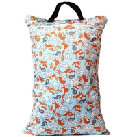 Waterproof Double Zip Large Wet Bag Fox 40x70cm