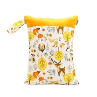 Waterproof Double Zip Wet Bag Forest Design 30x40cm