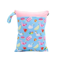 Waterproof Double Zip Wet Bag Pink Summer Ice Cream 30x40cm