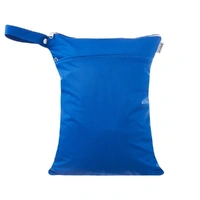 Waterproof Double Zip Wet Bag Plain Navy Blue 30x40cm - Medium