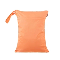 Waterproof Double Zip Wet Bag Plain Coral 30x40cm - Medium