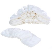 White Bamboo Baby Cloth Nappy Inserts with Gusset