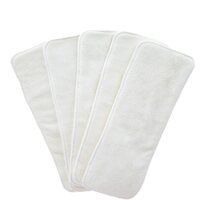 4 Layers White Bamboo Baby Cloth Nappy Inserts