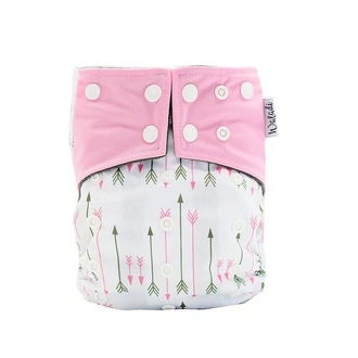 Pink Arrows Design Bamboo Charcoal Cloth Nappy