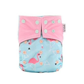 Flamingo Design Bamboo Charcoal Cloth Nappy