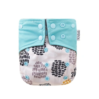 Multi Colour Polka Dots Bamboo Charcoal Cloth Nappy