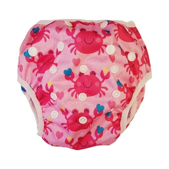 Reusable Swim Nappy - Pink Crabs