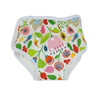 Reusable Bamboo Training Pants Diaper Newborn Baby Toddler Unisex Potty - Flowers