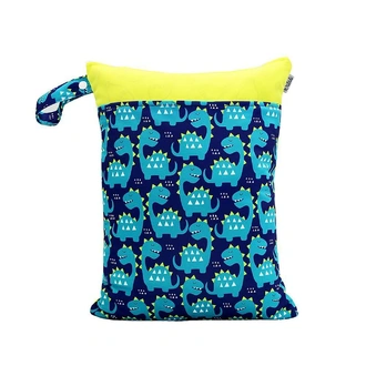 Waterproof Double Zip Wet Bag Baby Dinosaur 30x40cm