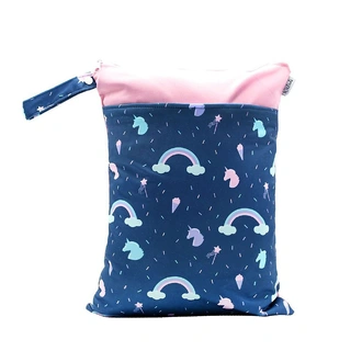 Waterproof Double Zip Wet Bag Unicorn 30x40cm